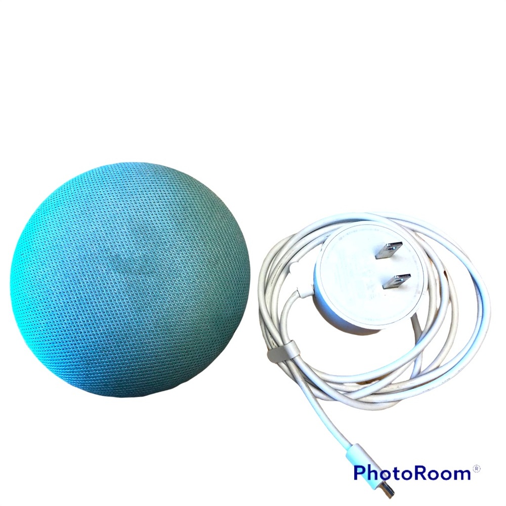 Google home mini, teal